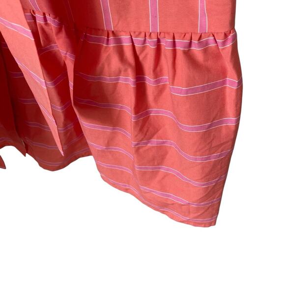 Gal Meets Glam Ariel Stripe Belted Dress NWTs Apricot Orange Pink size 12 - Picture 6 of 11